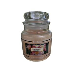 Yankee Candle Plumeria Candle 14.5 Retired Burned Twice